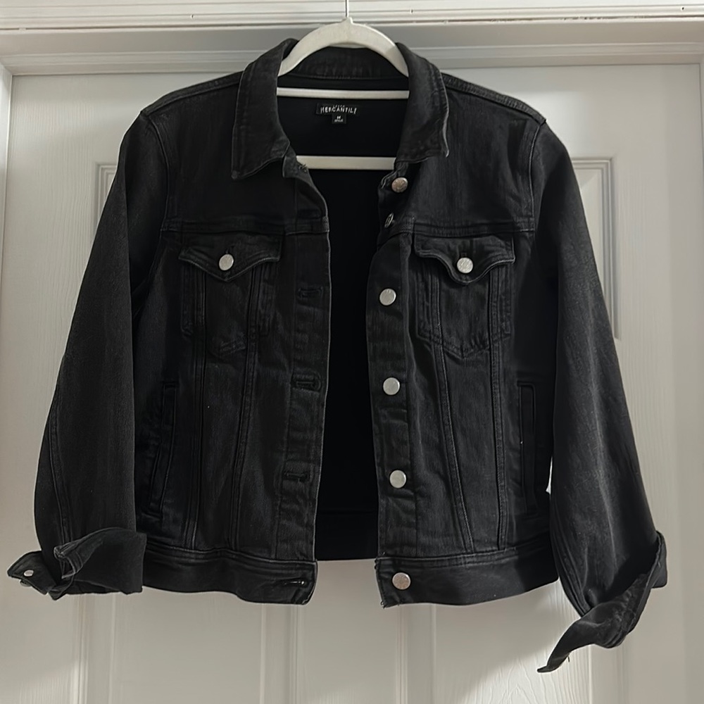 J. Crew black Jean jacket size M